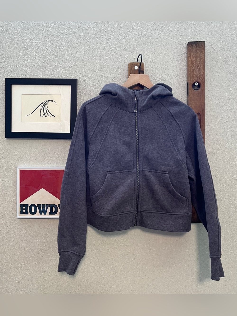 $128 Lululemon Scuba Oversized Full-Zip Hoodie in Heathered Nightfall XS/S